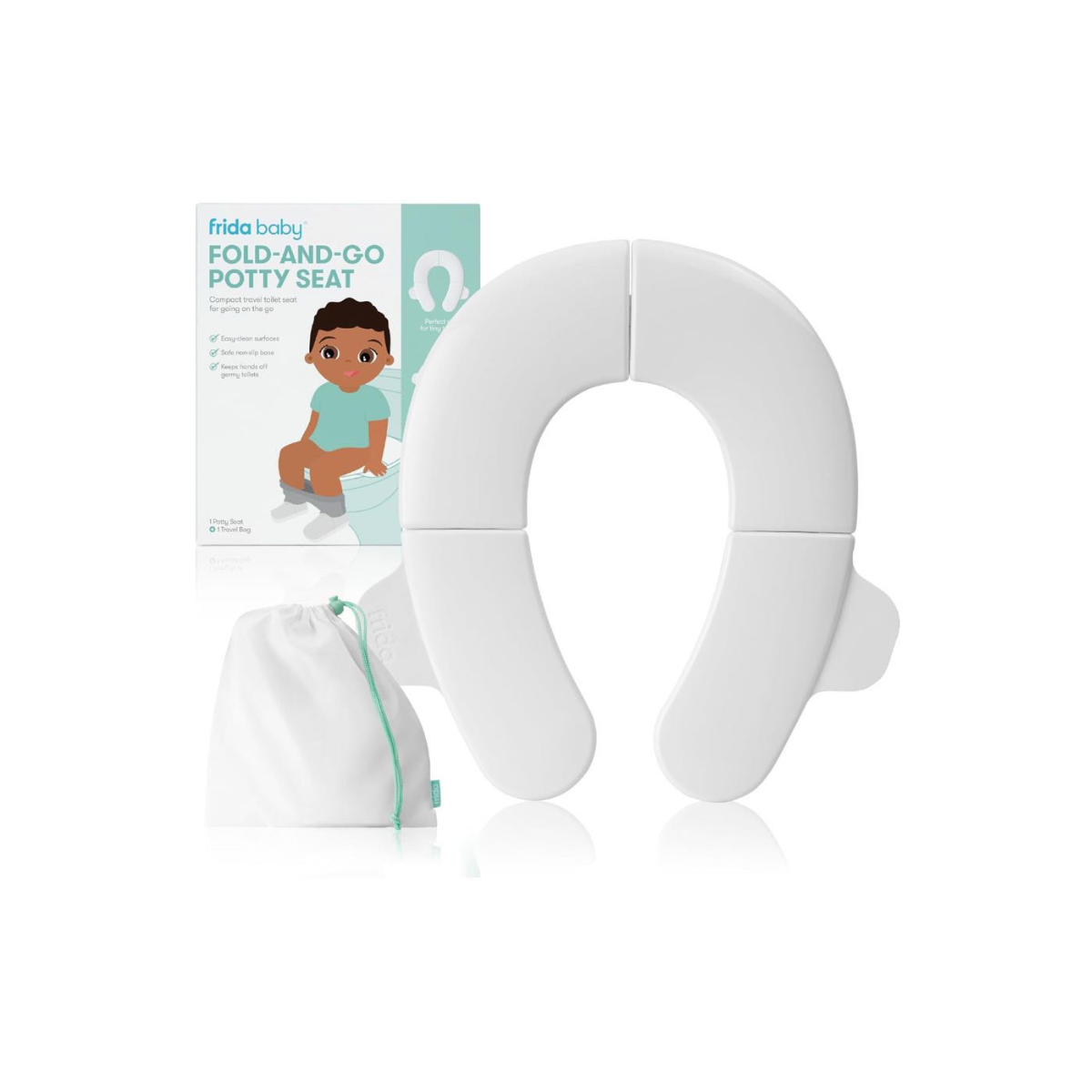 Горшок складной Frida Baby Fold-and-Go портативный нескользящий