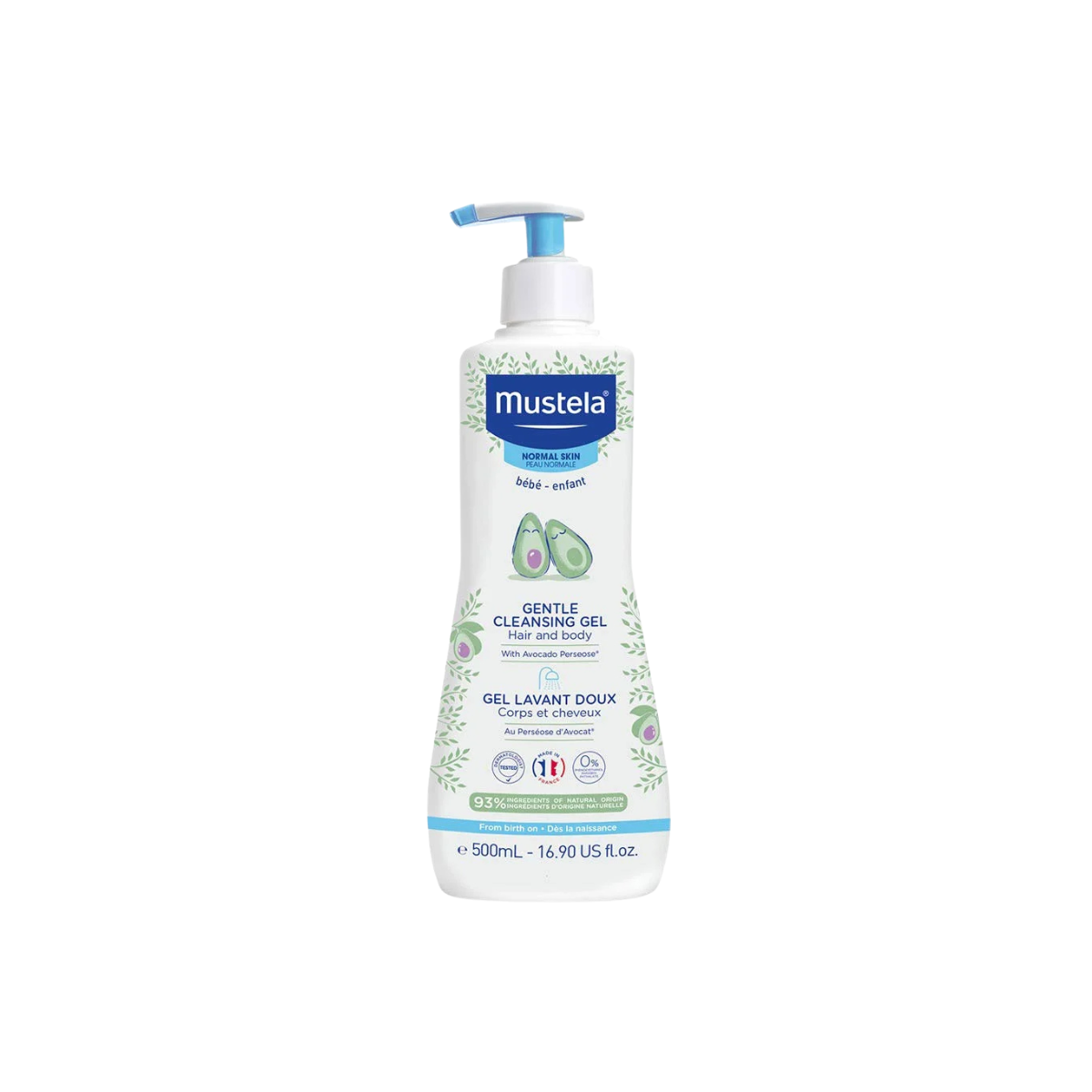 Mustela Bebe гель для новорождённых 500 мл без слёз