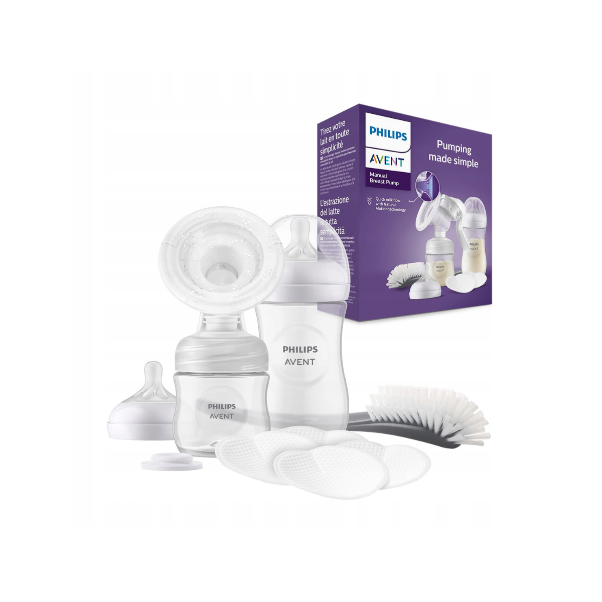 Philips Avent набор для кормящих мам молокоотсос и бутылочка