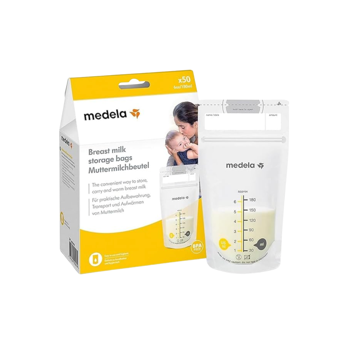Пакеты для хранения грудного молока Medela 50 шт стерильные