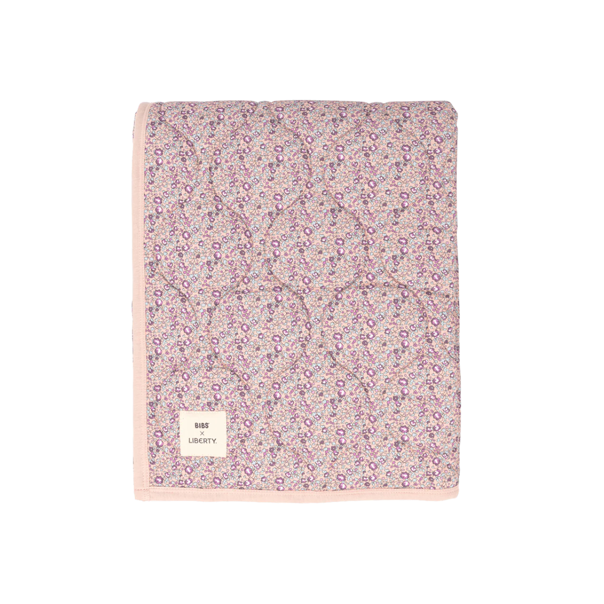 Стёганое одеяло BIBS x Liberty Eloise хлопковое румяный розовый