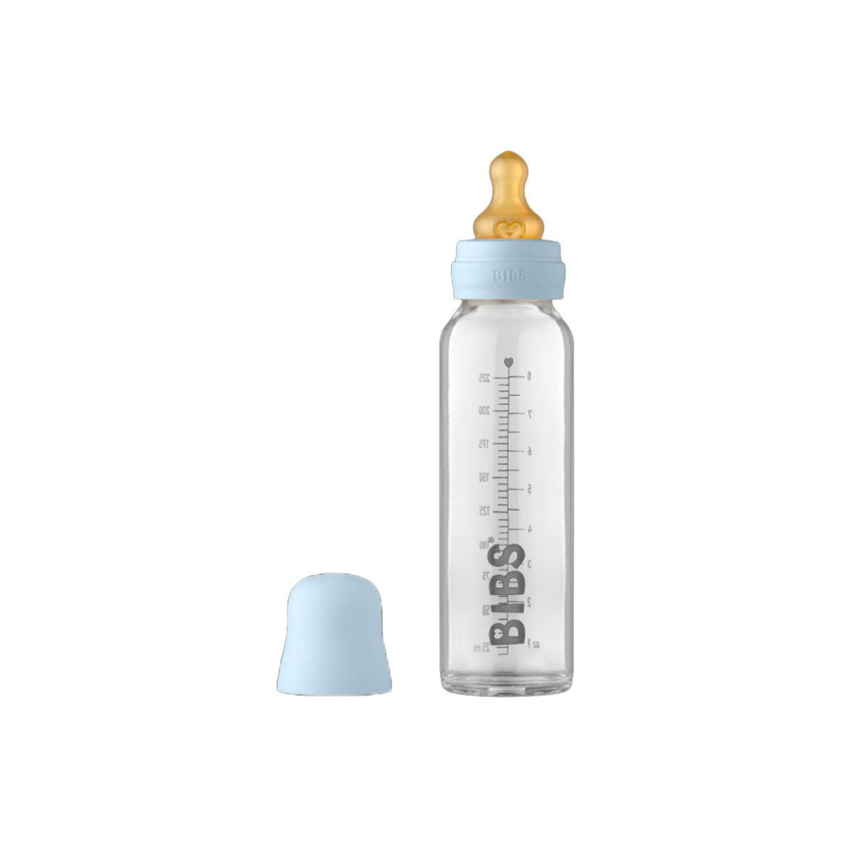 Бутылочка BIBS Baby Bottle 225 мл небесно-голубая с соской