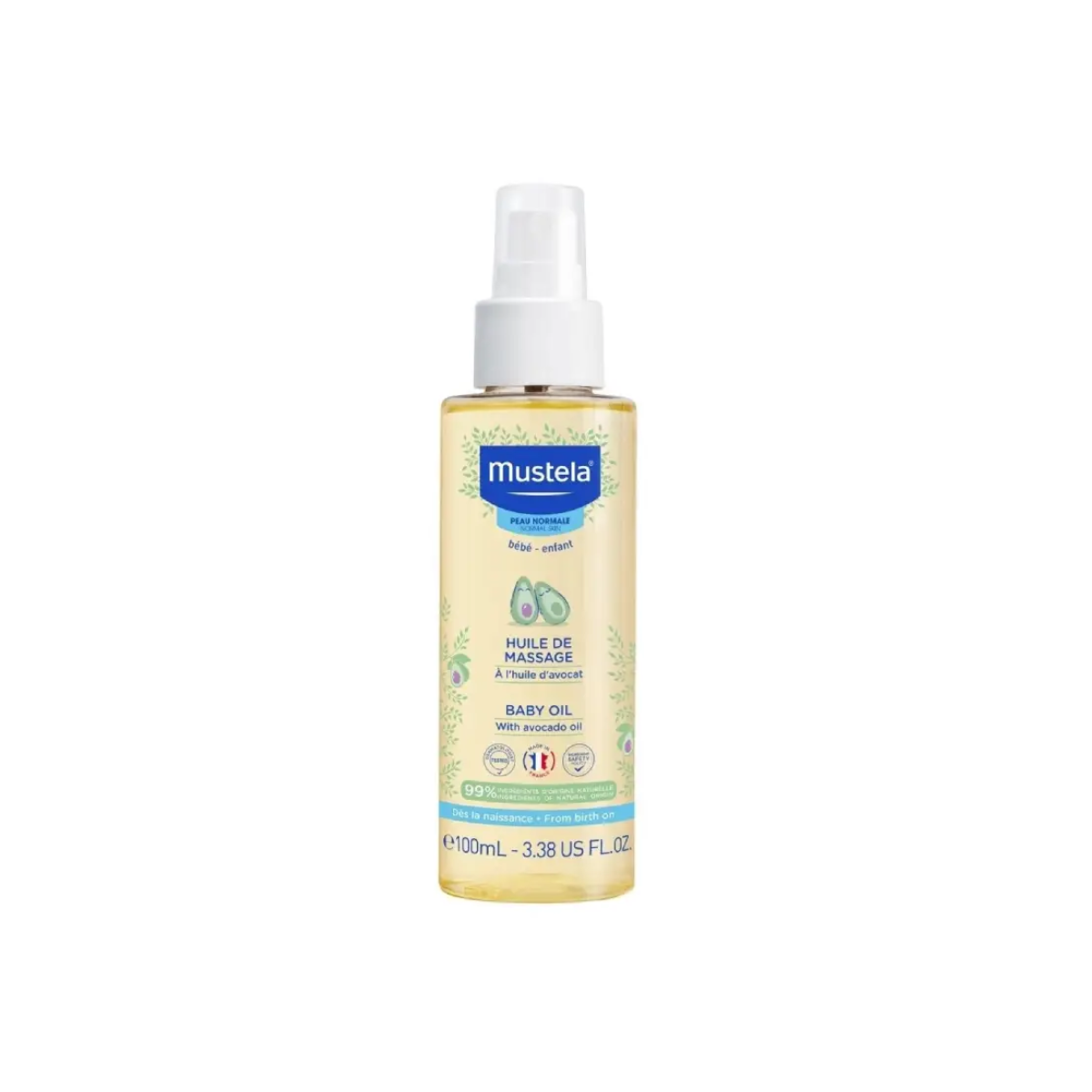Масло детское Mustela Bebe массажное с авокадо 100 мл