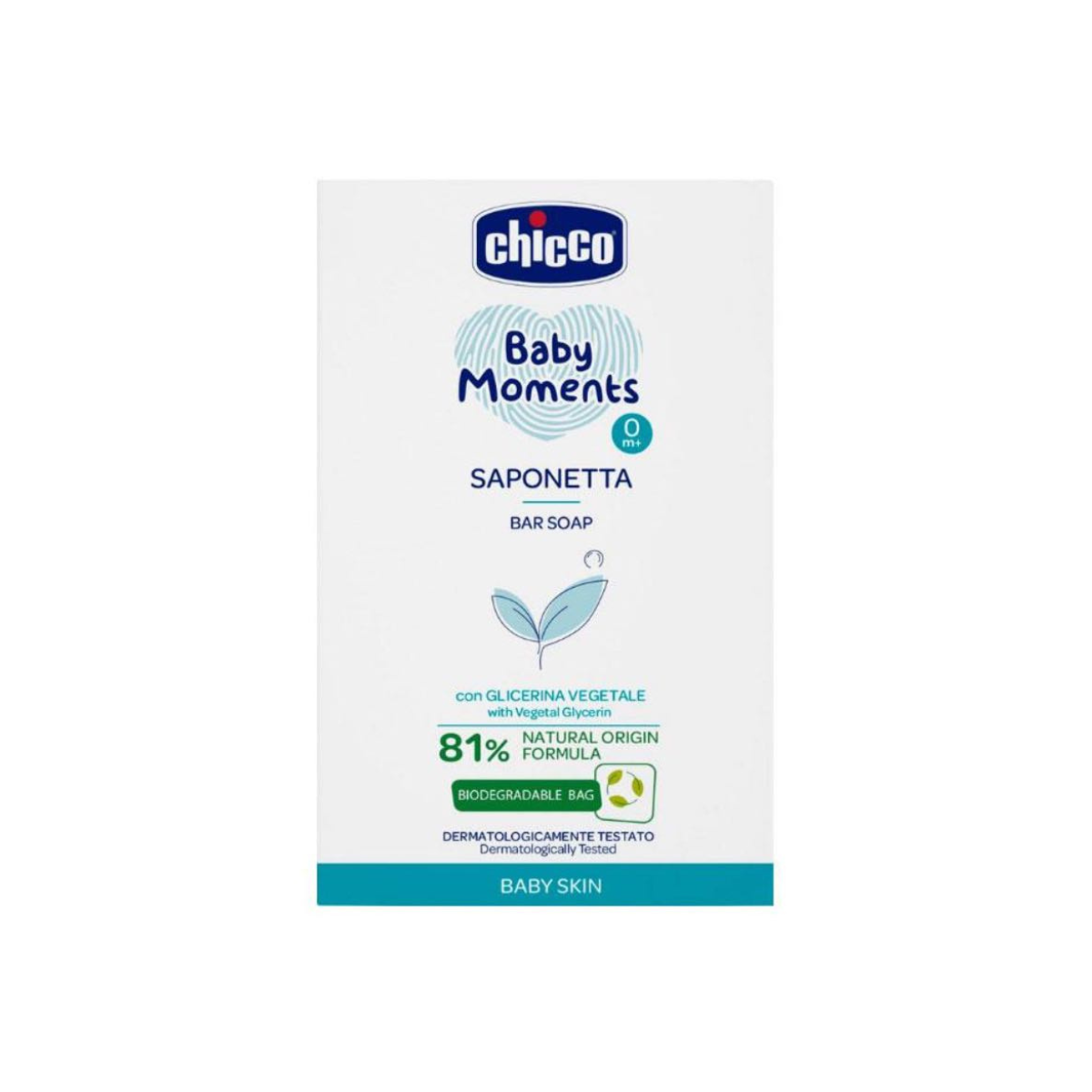 Мыло Chicco Baby Moments детское с рождения 100 г