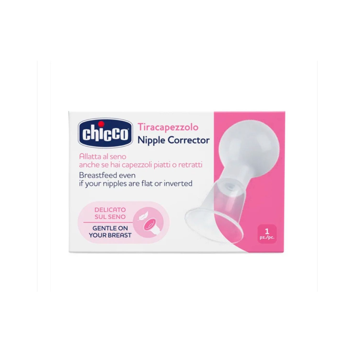 Корректор соски Chicco для новорождённых натуральное сосание