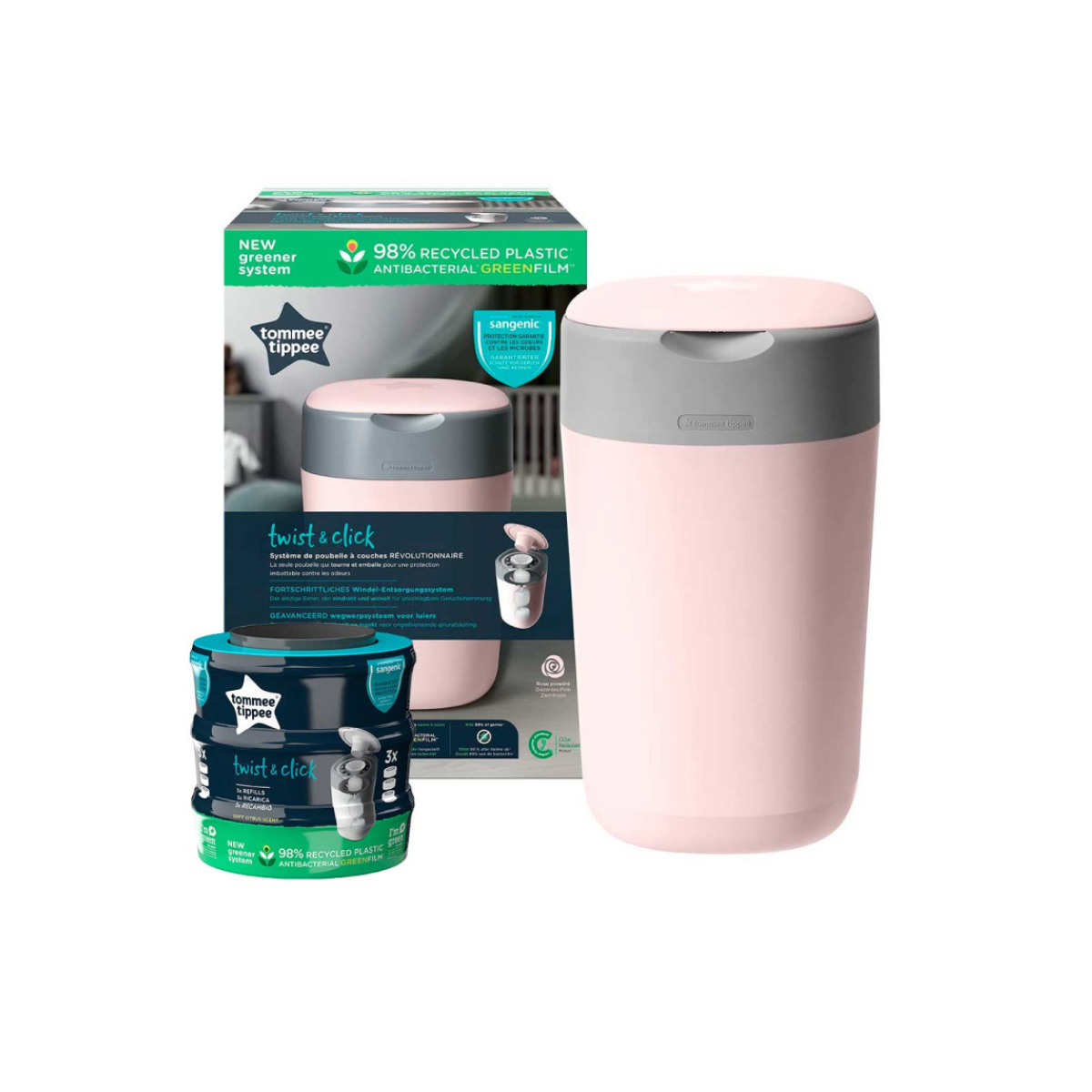 Утилизатор подгузников Tommee Tippee розовый с герметичной системой