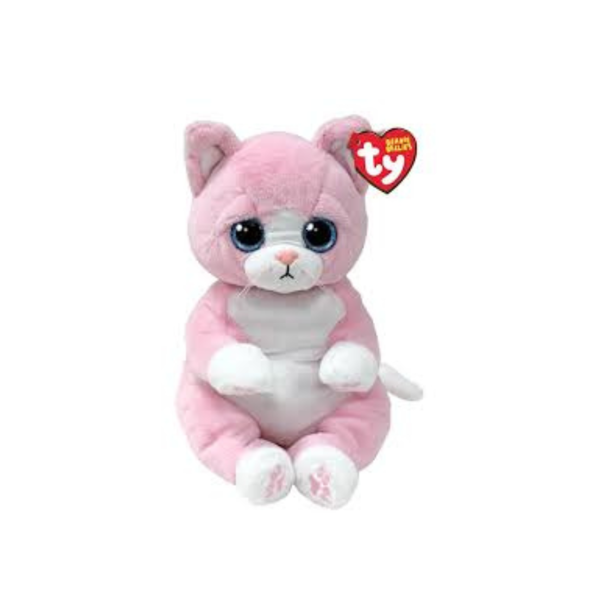 Мягкая игрушка TY Lillibelle розовая кошка с сердцем на животе