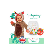 Offspring трусики-подгузники L 9-14 кг 36 шт Новый год