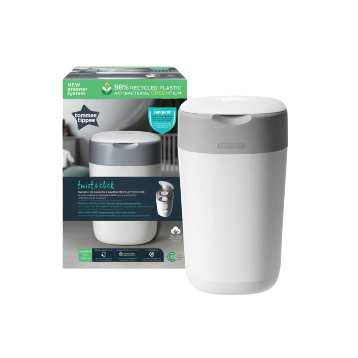 Tommee Tippee утилизатор подгузников белый герметичный контейнер