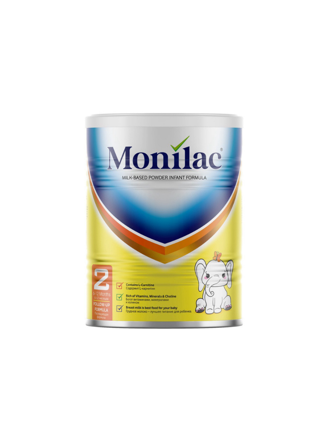 Monilac 2 последующая молочная смесь 6-12 месяцев 400 г