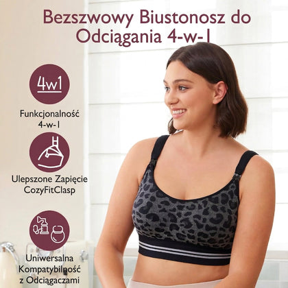 Momcozy Leopard qora rangli hamshiralik byustgali, S o'lcham