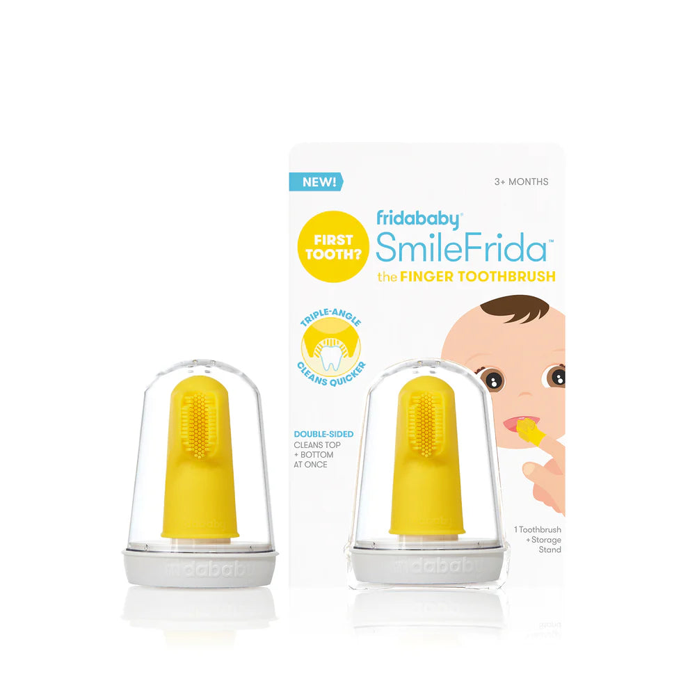 Frida Baby Smilefrida 2.0 зубохват силиконовый жёлтый для малышей