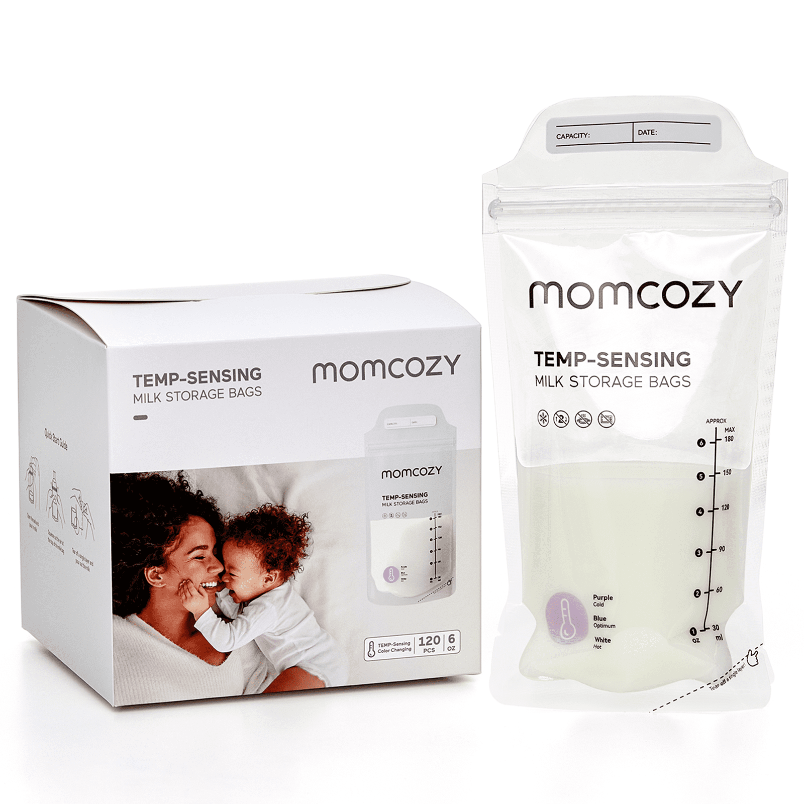 Momcozy koʻkrak suti uchun paketlar, 50 dona