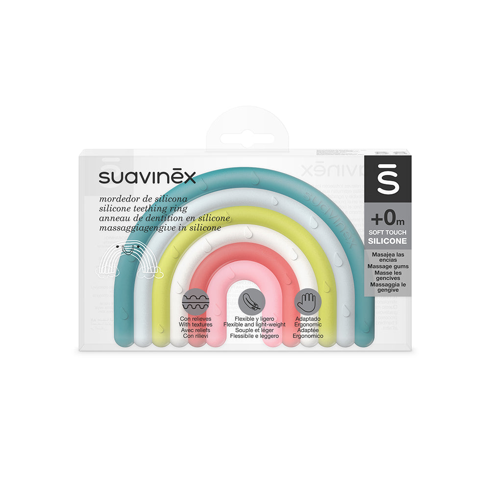 Прорезыватель Suavinex Step1 Радуга силиконовый с охлаждением 0+ месяцев