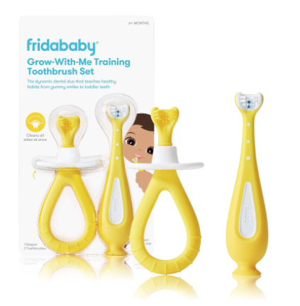 Щётка Frida Baby 2 в 1 силиконовая для младенцев мягкая массаж
