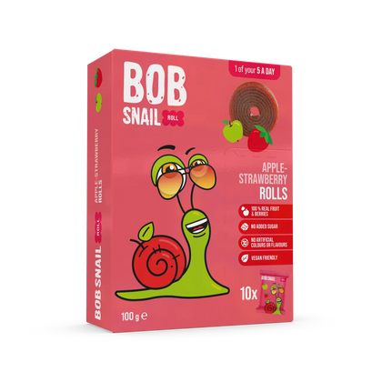 Bob Snail olma-qulupnay mevali rolli shakarsiz, 60 g