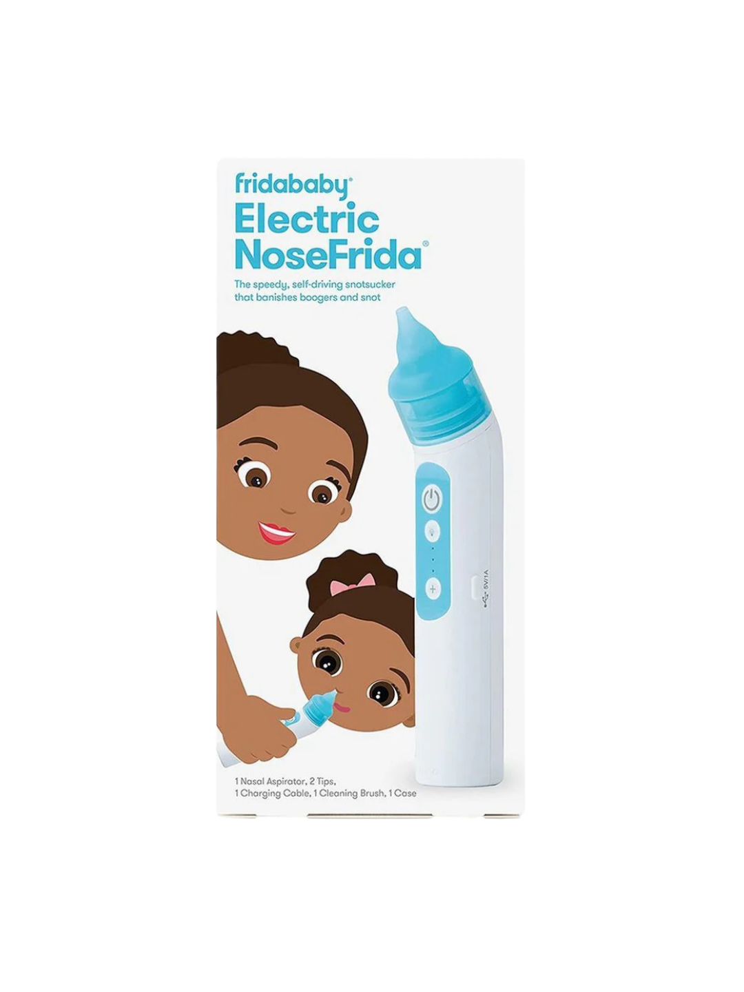 Аспиратор Frida Baby NoseFrida электрический USB силиконовые насадки 0+ месяцев