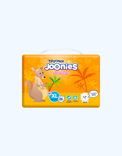 Трусики-подгузники JOONIES Standart XL (12-17 кг), 36 шт