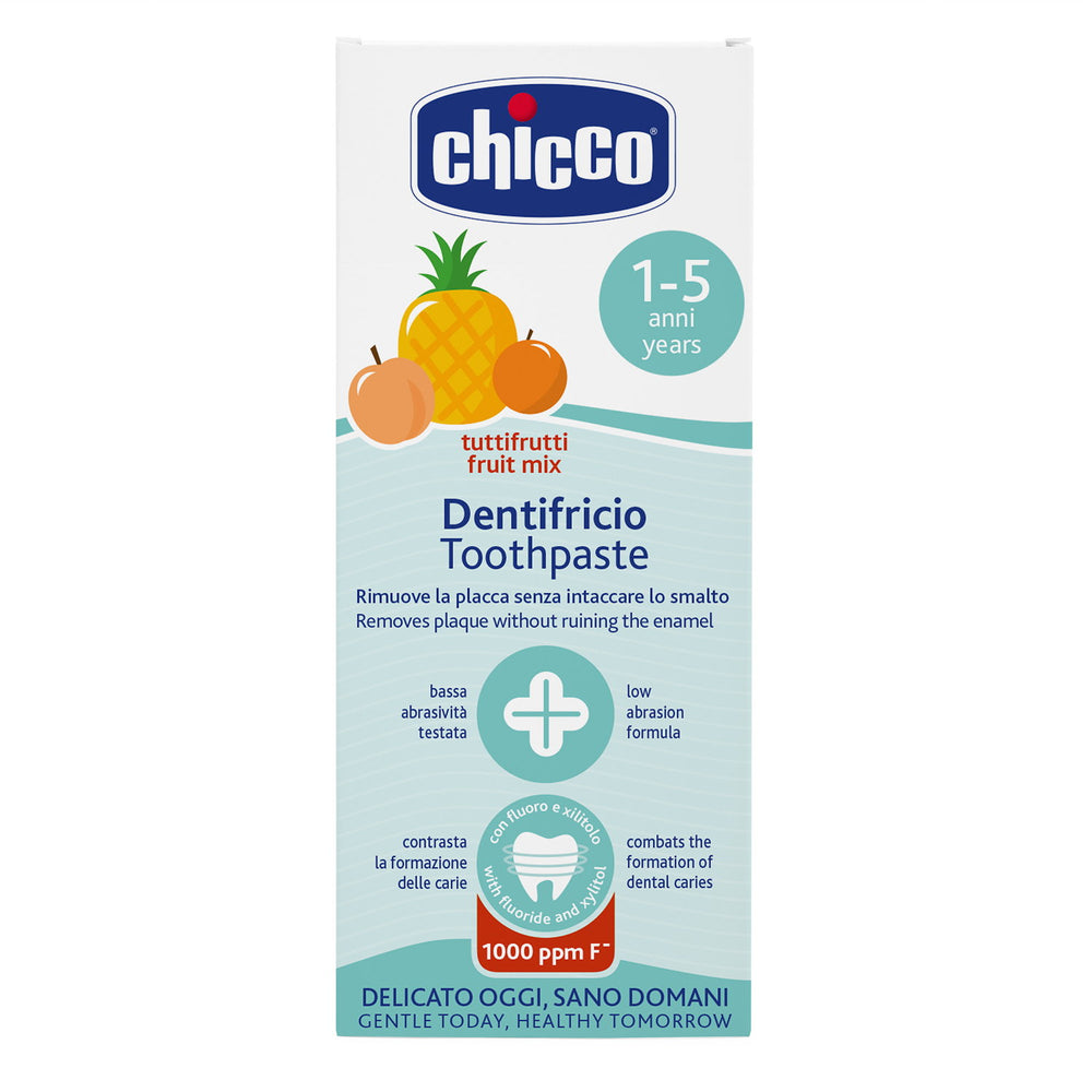 Зубная паста Chicco tutti-frutti, со фтором, от 1 года, 50 мл