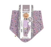Комплект BIBS x Liberty нагрудник и держатель Chamomile Lawn Violet Sky
