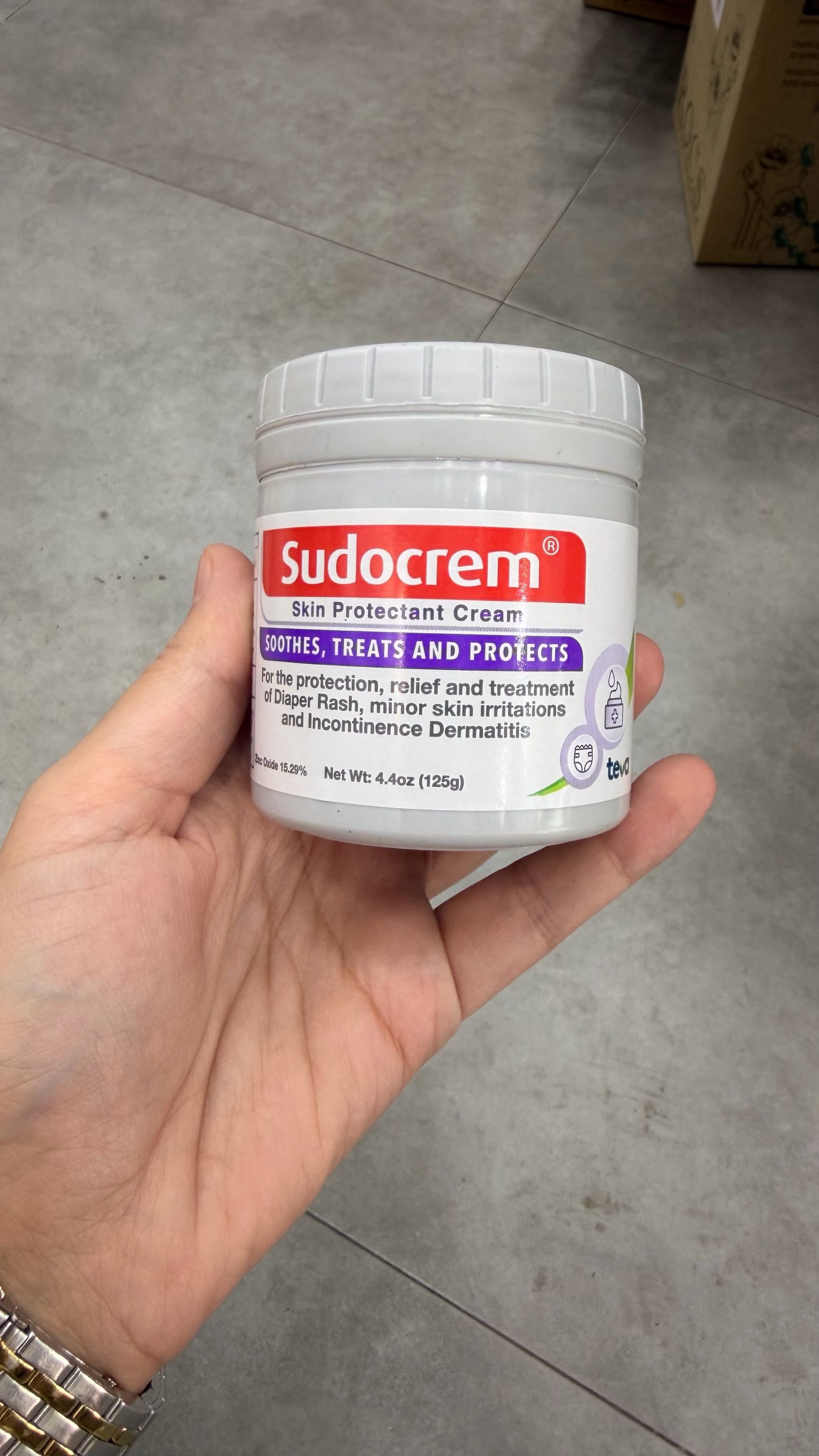 Antiseptik krem Sudocrem Antiseptic Healing Cream terini davolash va himoya qilish uchun 125g