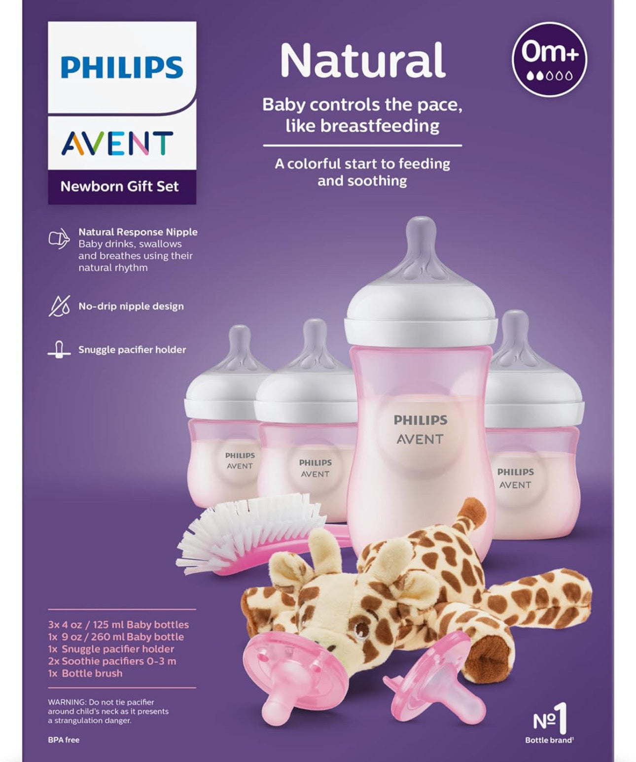 Philips Avent Natural SCD838/03 набор для новорождённых бутылочки соски