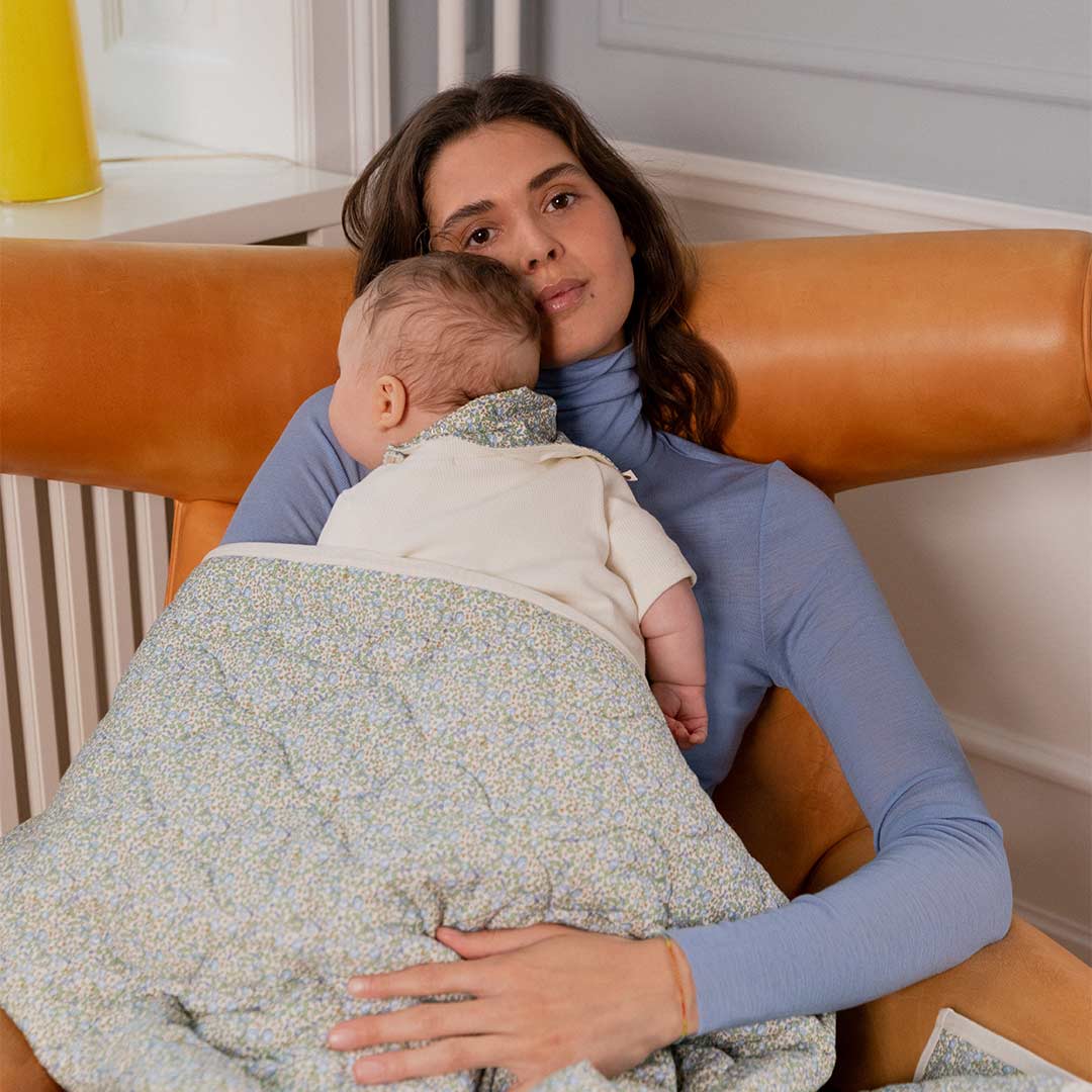 Одеяло BIBS x Liberty Quilted Blanket Eloise Ivory стёганое хлопок 0+
