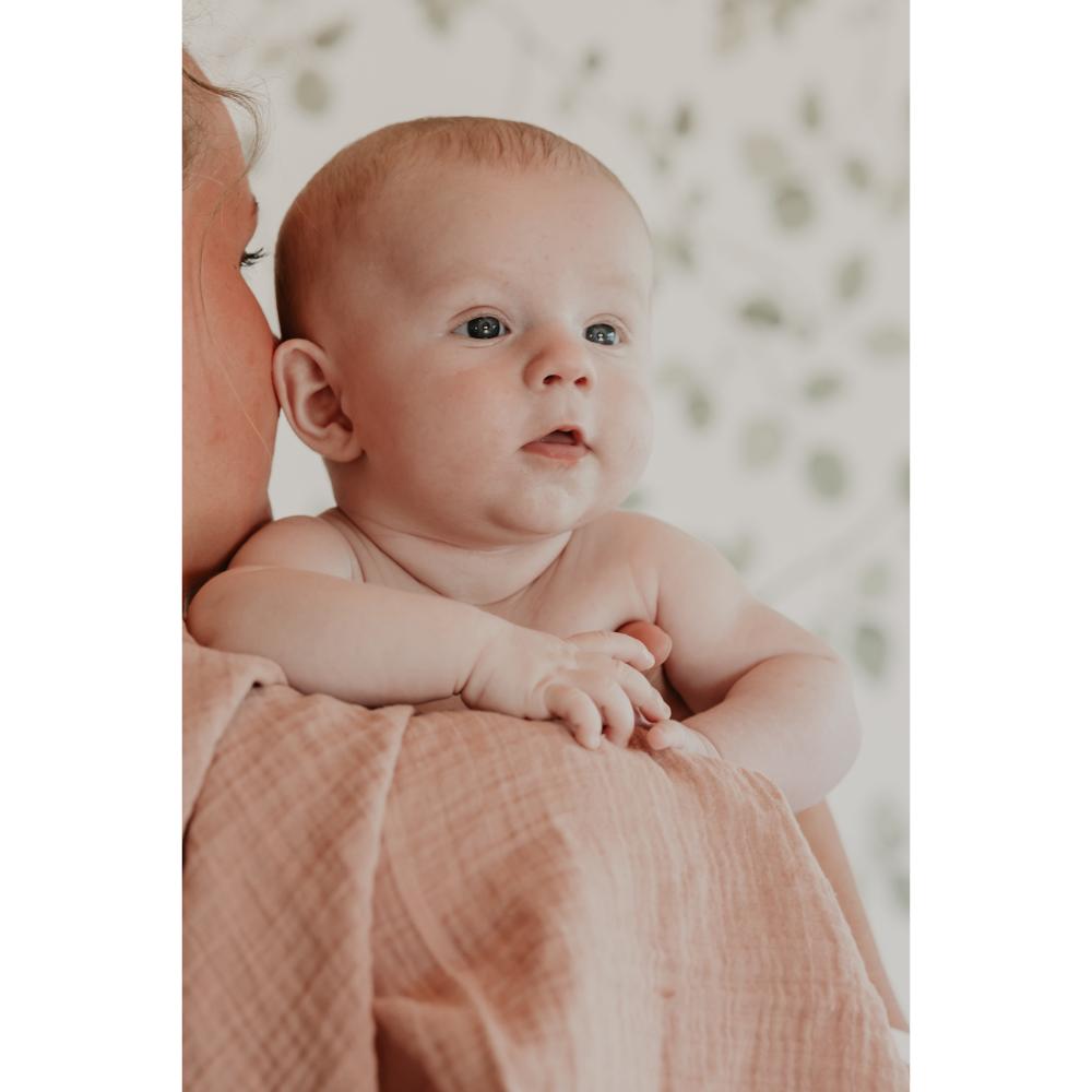 Пеленка BIBS из муслина 120х120 см румяный розовый