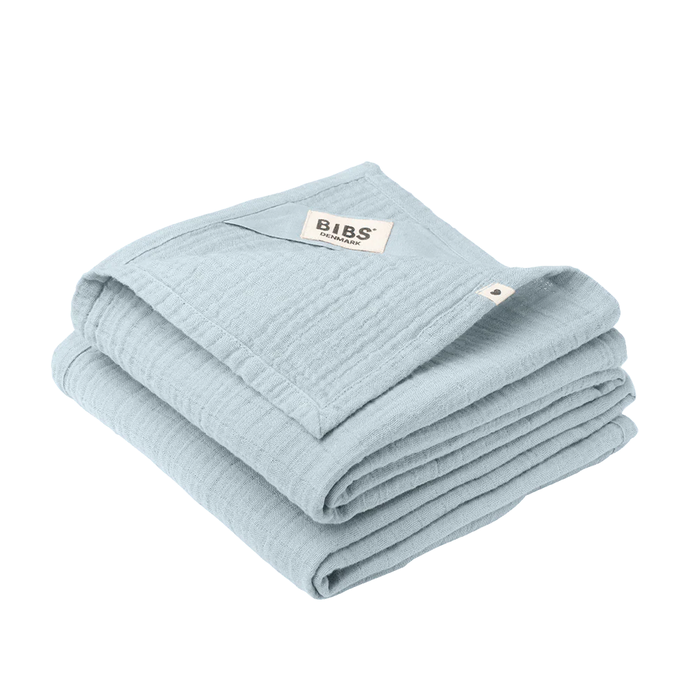 Пеленка BIBS муслин 120х120 см небесно-голубая