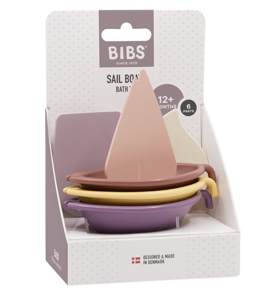 BIBS Sail Boats Pink Mix набор игрушек для ванны из каучука 0+