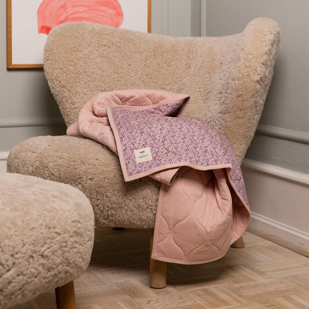 Стёганое одеяло BIBS x Liberty Eloise хлопковое румяный розовый