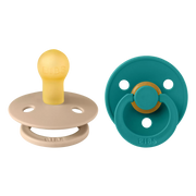 Пустышка BIBS Colour латексная, размер 2 (6–18 мес), 2 шт., Taupe/Scuba