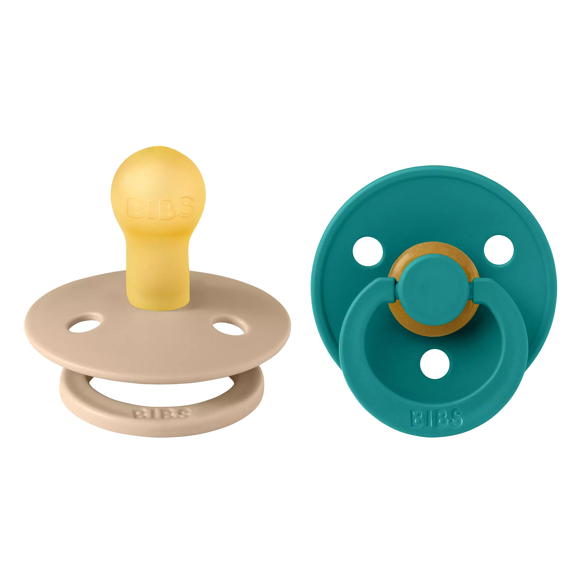 Пустышка BIBS Colour латексная, размер 2 (6–18 мес), 2 шт., Taupe/Scuba