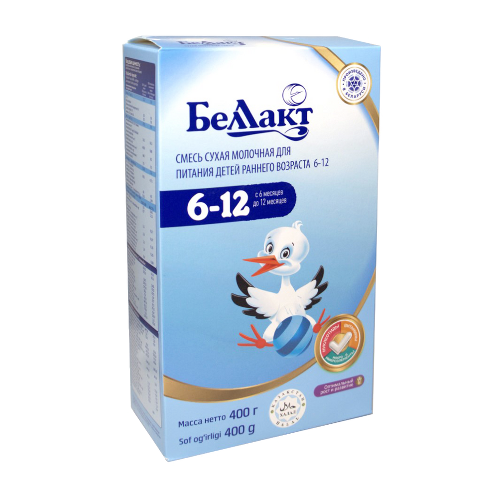 Bellakt sutli aralashma, 600 g, 6–12 oy uchun