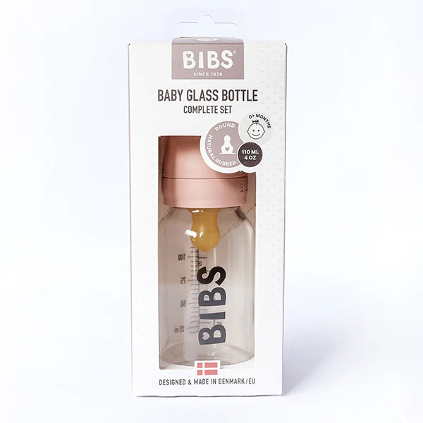 Бутылочка BIBS Baby Bottle 110 мл с анатомической соской румяный розовый