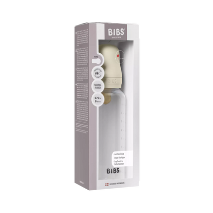 BIBS dumaloq lateks butilkasi, 270 ml, o'rta oqimli, Ivory