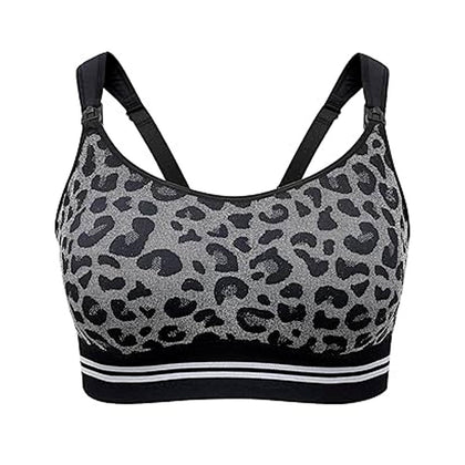 Momcozy Leopard naqshli qora byustgalter