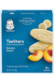 Прорезыватель Gerber Teethers бананово-персиковые вафли, 7+ мес.