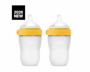 Comotomo silikon butilkasi 250 ml, 2026 versiya, sariq
