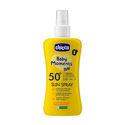 Солнцезащитное молочко-спреи Chicco Baby Moments SUN SPF 50 150 мл