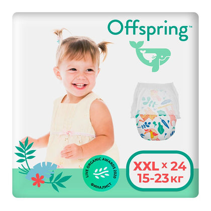 Offspring trusik-podguznik XXL 15-23 kg, 24 dona, Джунгли