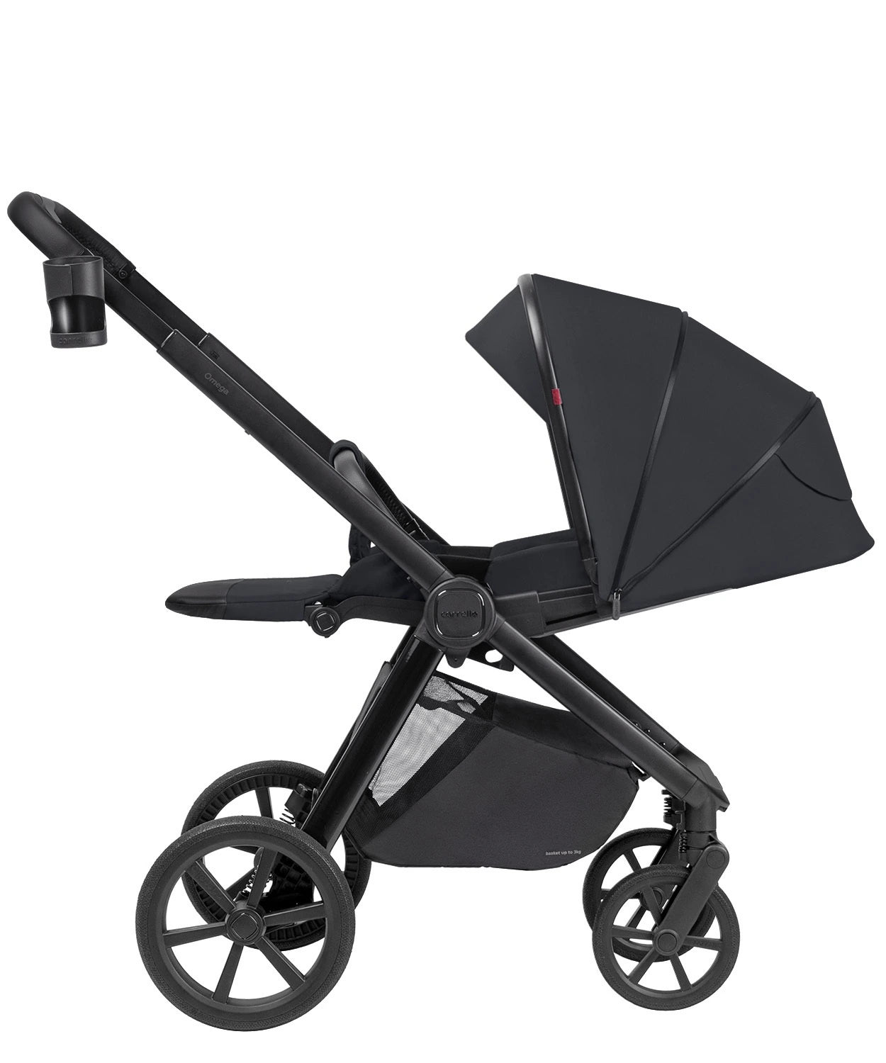 Коляска Kikkaboo Carrello Omega 2в1 Cosmo Black с люлькой и прогулочным блоком