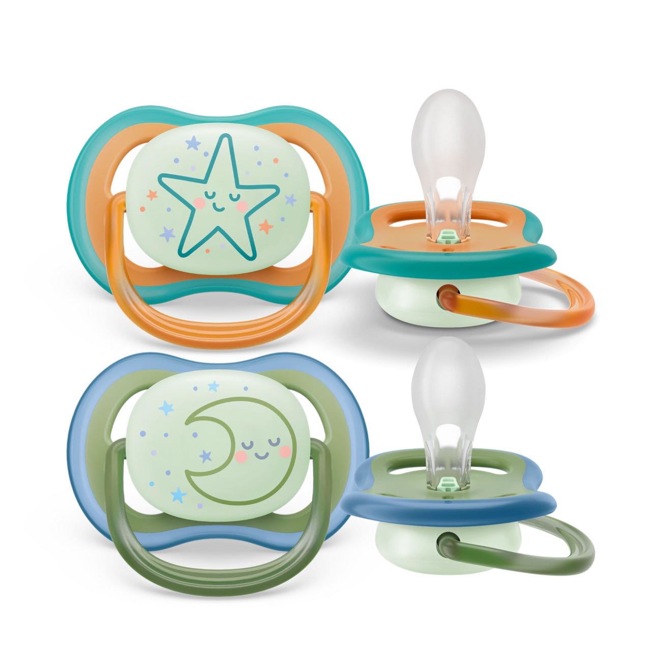 Пустышка Philips Avent Ultra Air Night силиконовая светящаяся 18+ месяцев 2 шт
