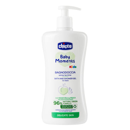 Chicco Baby Moments dush geli 500 ml, jo'n ekstrakti bilan, 0+ oylar
