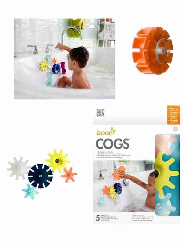 Boon Cogs игрушка для ванны, набор шестерёнок, тёмно-синий/жёлтый, 12+ мес