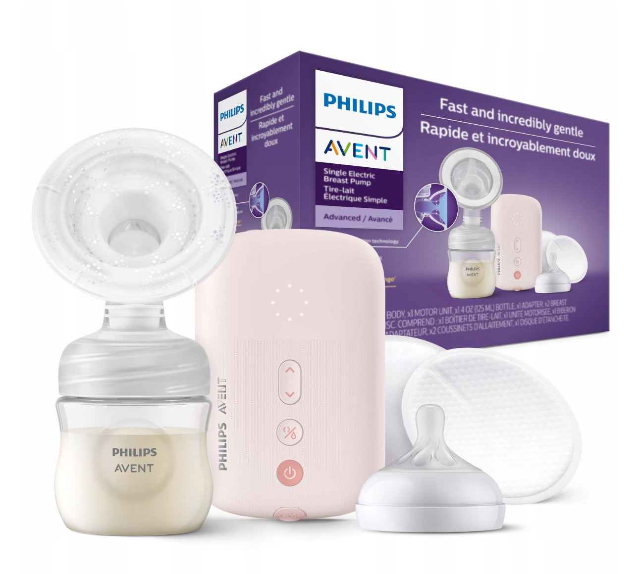 Молокоотсос Philips Avent Plus беспроводной электрический розовый