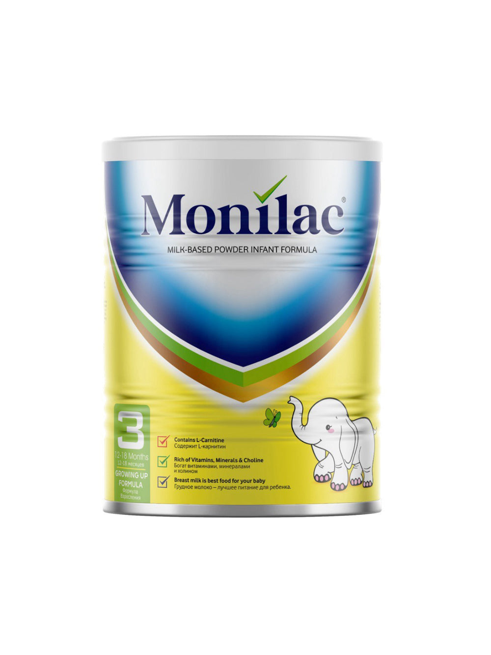 Растущая молочная смесь Monilac 3, 400 г, с 12 месяцев