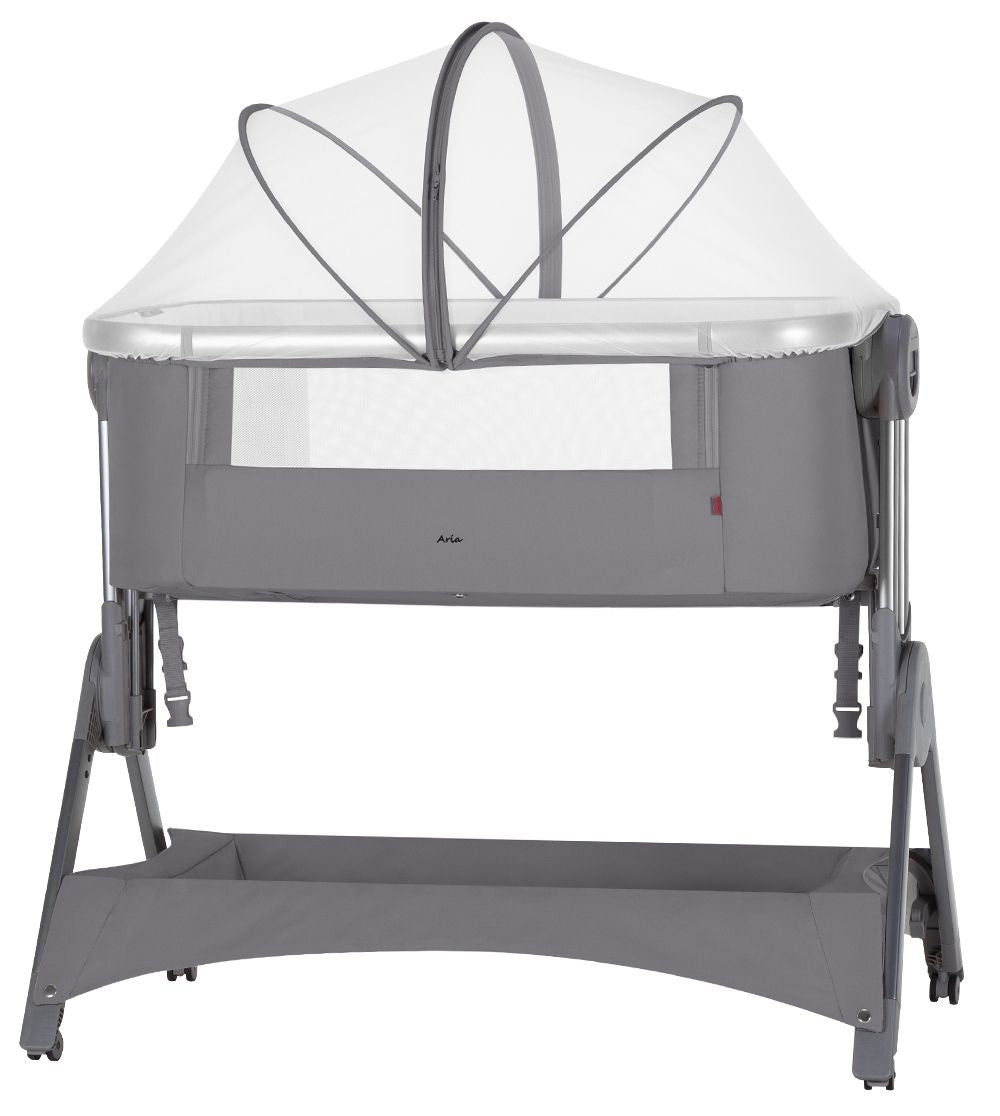 Приставная кроватка Carrello Prima электронная укачивание cloud grey