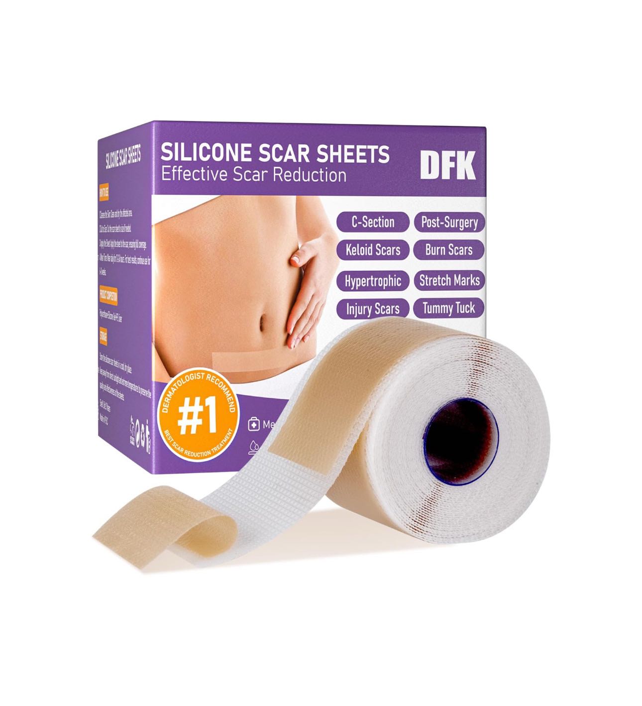 Силиконовая лента DFK для рубцов 2 м детская