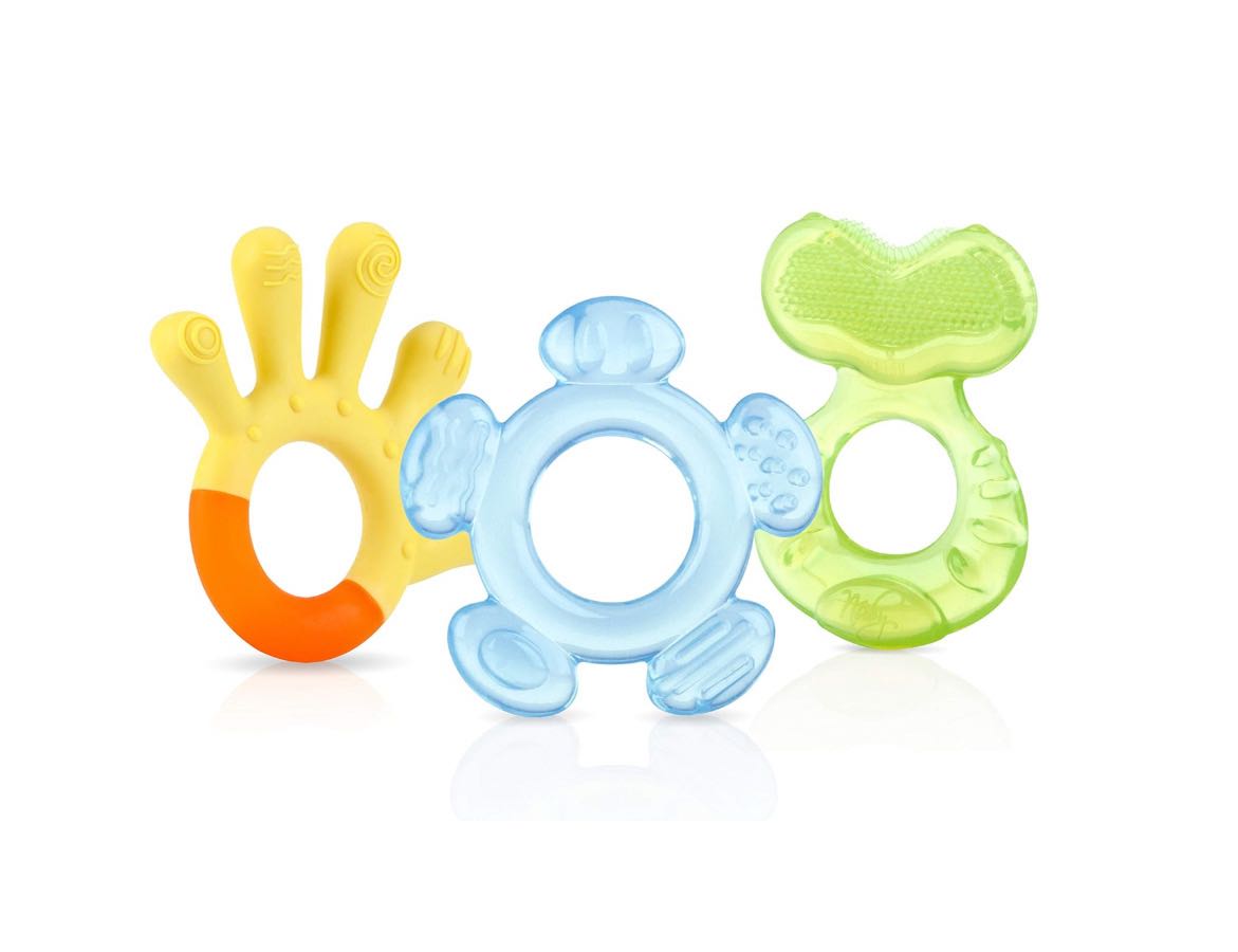Прорезыватель для зубов Nuby набор 3 шт силиконовый